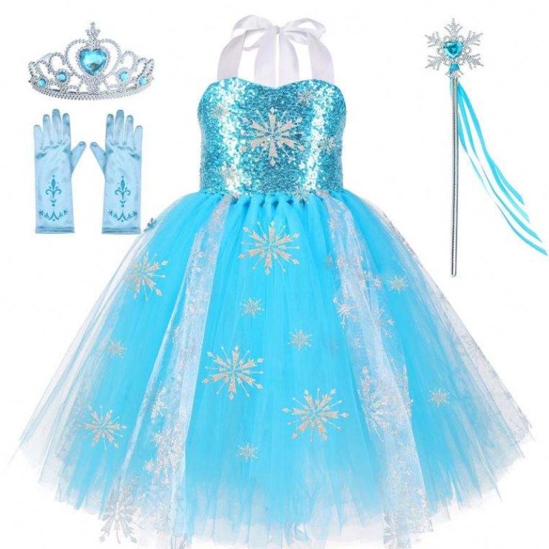 Vestido de 3-11 anos de idade de traje de halloween azul vestidos unicórnios vestidos princesas saia tutu