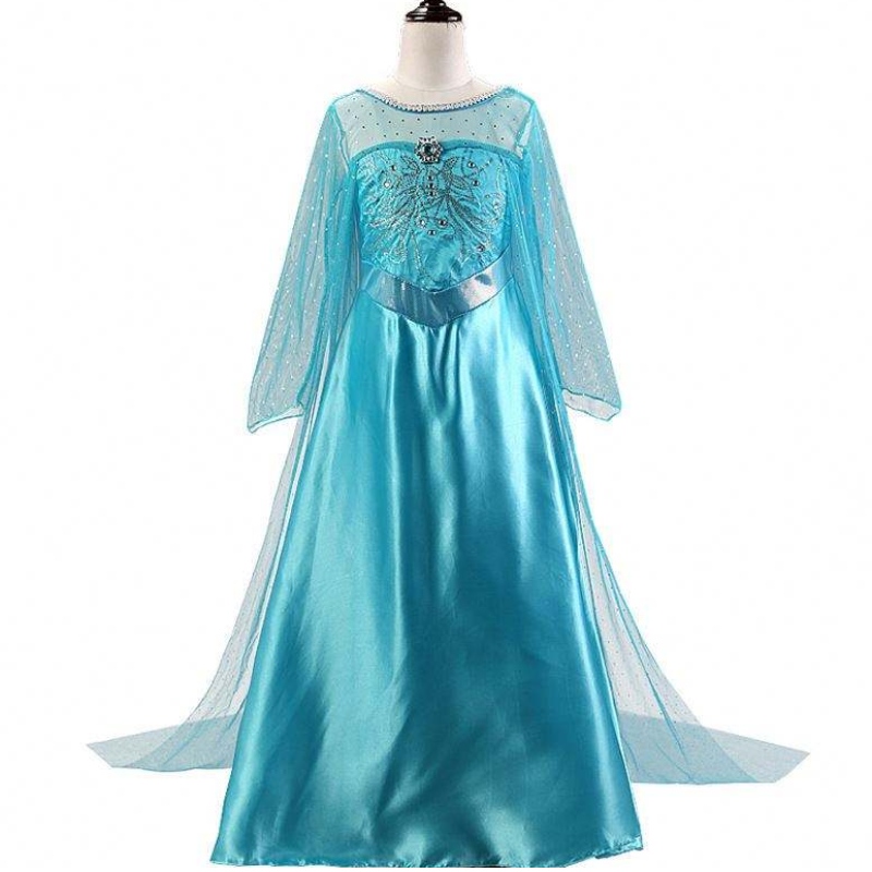 2021 elsa 2 saia de halloween vestido de cauda de lantejoulas estampadas de lantejoulas de princesa \\\\ \'s vestido bxlstw