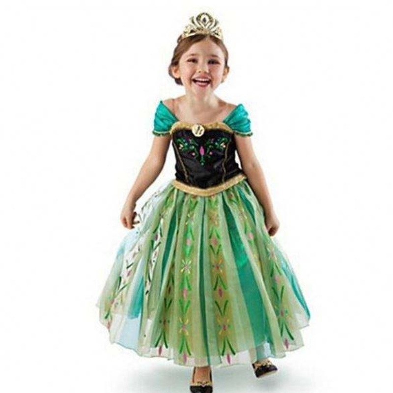 Fantasia de performance Princesa Anna Dress Filhos Dress Vestido de Princesa Anna