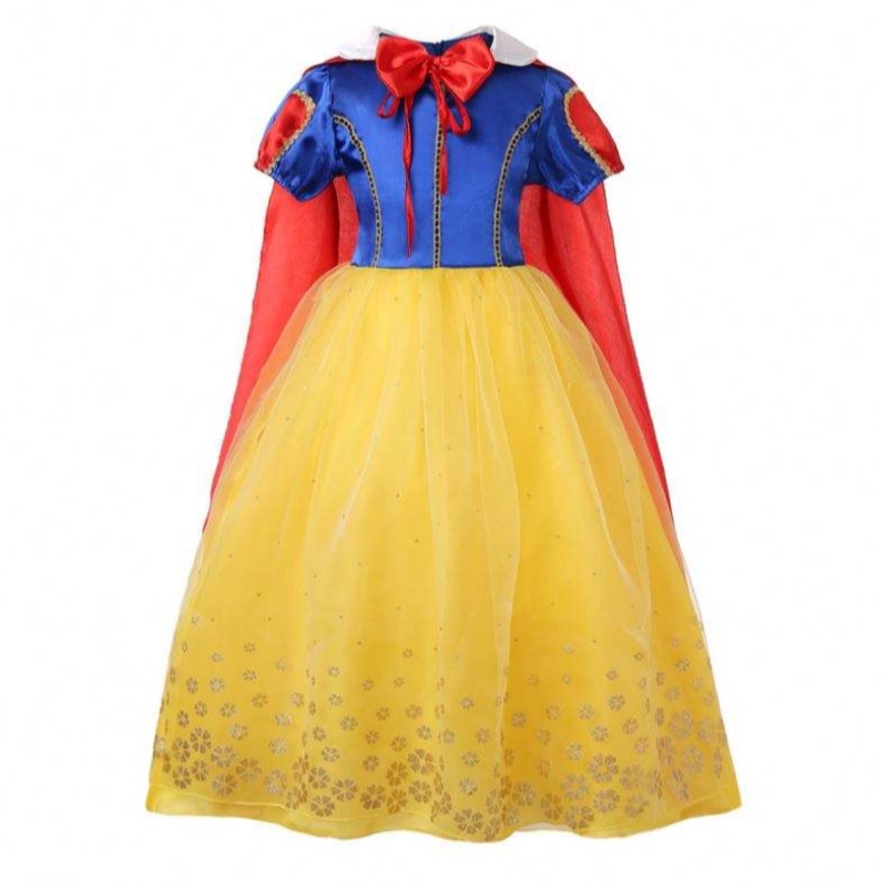 Vestido de princesa fantasia deneve brancaneve vestor de festa garotas de halloween baile de formatura