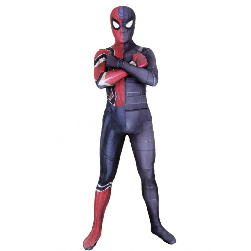 Spandex Stealth Superhero Spider Spider Man Homem de Halloween Cosplay Conjunto de Costume de Man Spider para homens&kids
