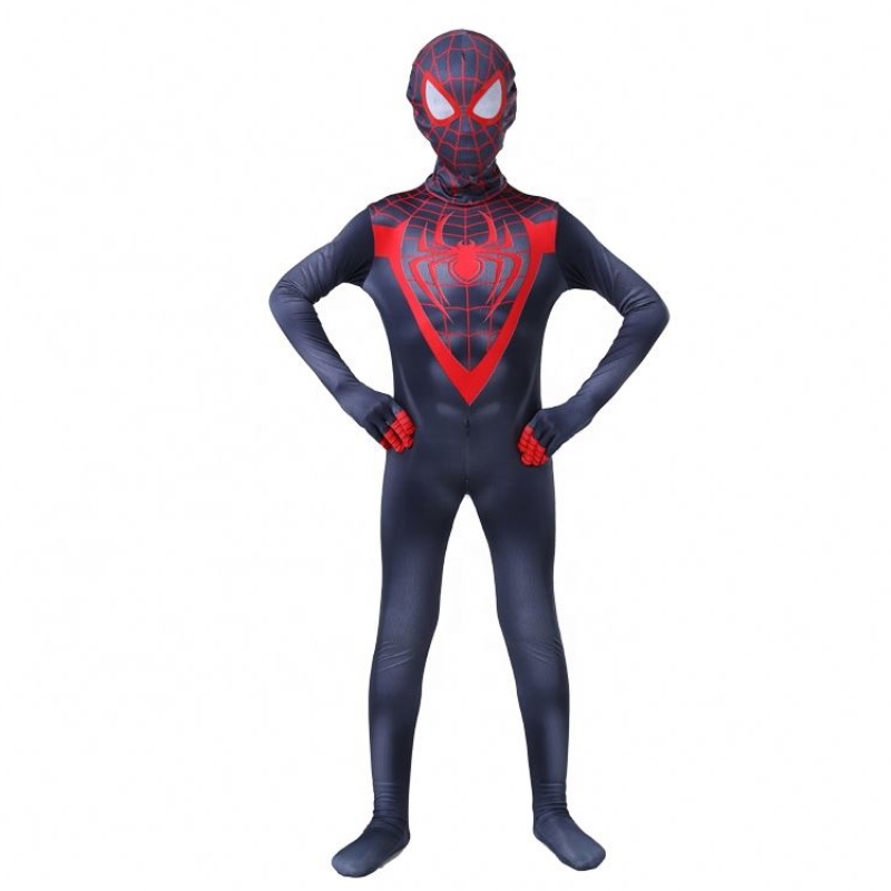 Novo estilo Hot Sale Halloween preto&red for Boys Child TV&Movie Superhero Cosplay Factory Direct Spider Man Costumes de macacão