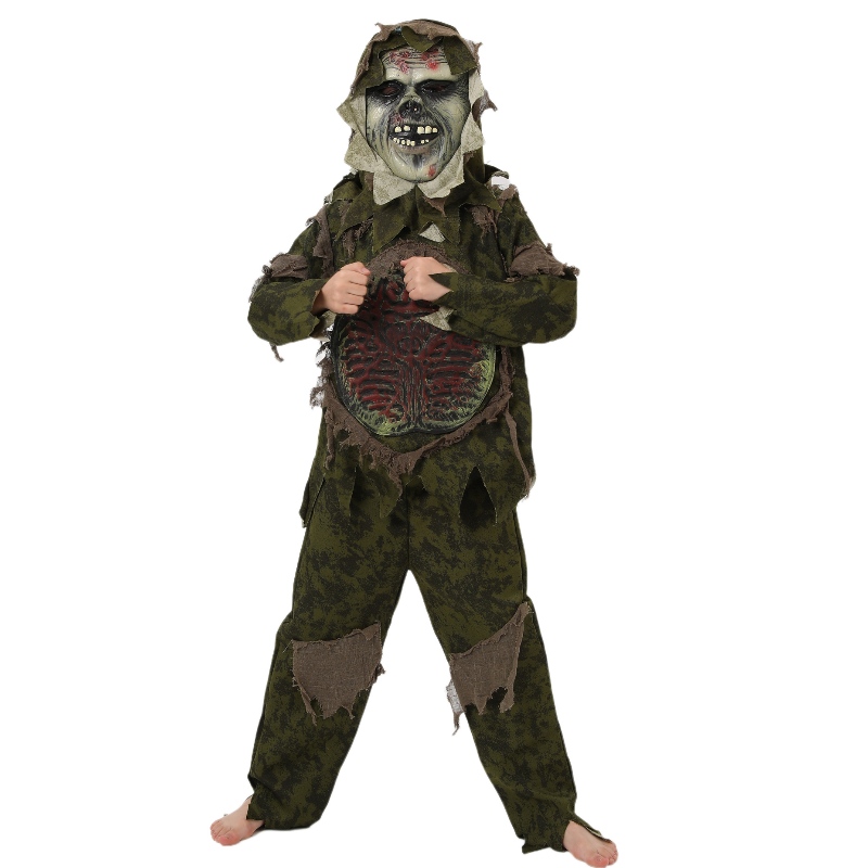 Kid \\\\ Halloween Zombie Cosplay Cosplay Monster Costume Máscara de Horror Roupas de Zombie